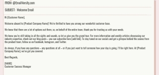 Welcome Email To A New Client Template